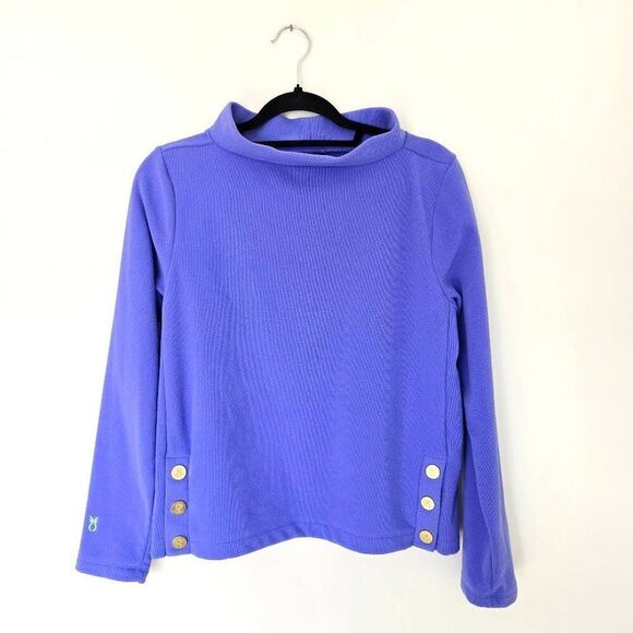 Dudley Stephens Sweater Women's Small Purple 100% Terry Fleece Polyester Pullove - Picture 1 of 6